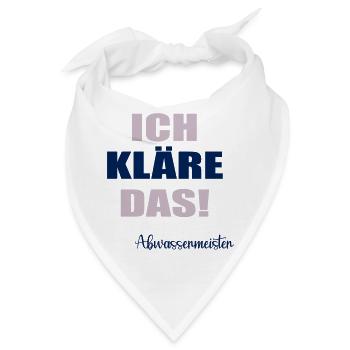 Abwasser Abwassermeister - Bandana - Weiß - Vorne