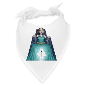 Leuchtende mystische Königin auf dem Thron - Bandana - Weiß - Vorne