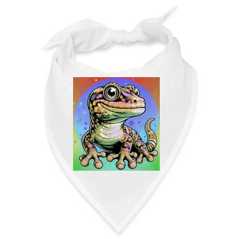 Gecko - Bandana - Weiß - Vorne