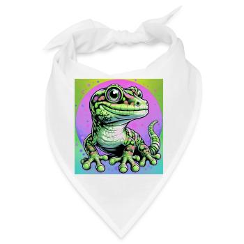Gecko - Bandana - Weiß - Vorne