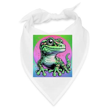 Gecko - Bandana - Weiß - Vorne