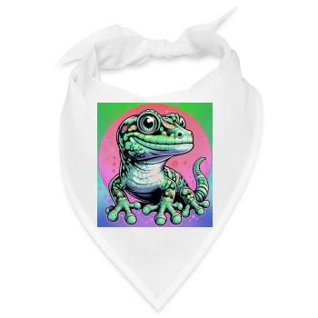 Gecko - Bandana - Weiß - Vorne