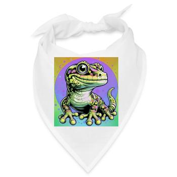 Gecko - Bandana - Weiß - Vorne