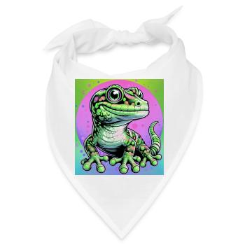 Gecko - Bandana - Weiß - Vorne