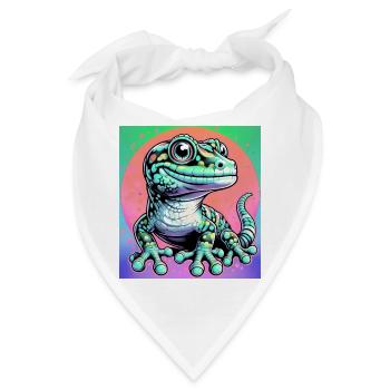 Gecko - Bandana - Weiß - Vorne