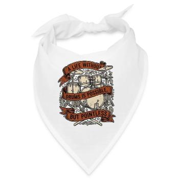 Schlagzeuger Schlagzeug - Bandana - Weiß - Vorne
