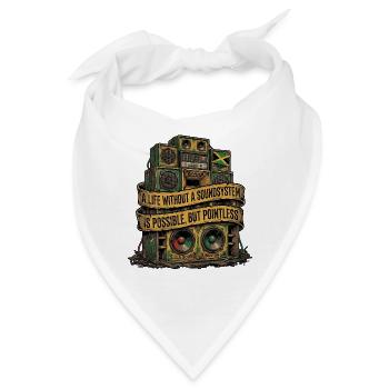Dub Reggae Soundsystem Lover - Bandana - Weiß - Vorne