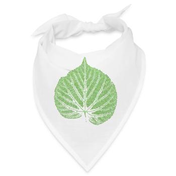 Blatt Linde / Lindenblatt - Natur & Wald  - Bandana - Weiß - Vorne