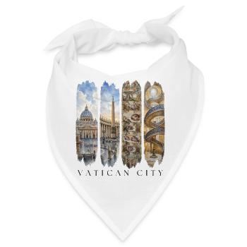 Vatikan Travel – Petersdom & Kunst Motiv - Bandana - Weiß - Vorne
