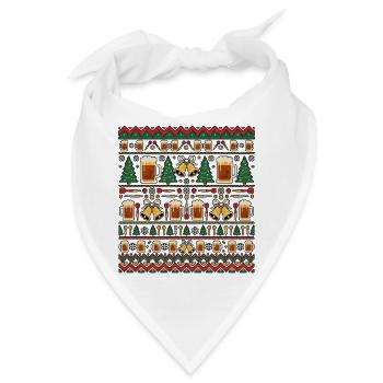 Weihnachten Bier Kneipe - Bandana - Weiß - Vorne
