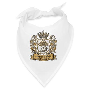 Biergarten Wappen Bierzelt - Bandana - Weiß - Vorne