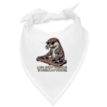 Otter Turntable Dj - Bandana - Weiß - Vorne