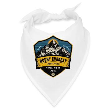 Mount Everest Himalaya Nepal Tibet Vintage Wandern - Bandana - Weiß - Vorne