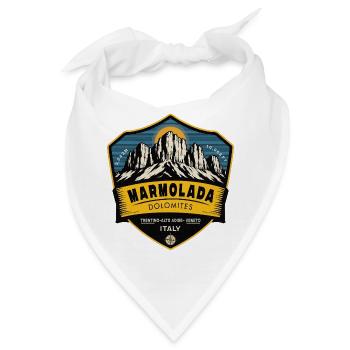 Marmelada, Dolomiten, Trentino, Veneto, Italien - Bandana - Weiß - Vorne