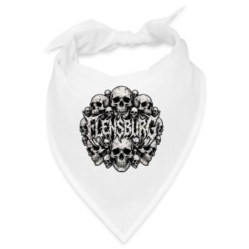 Flensburg Death Metal Schädel - Bandana - Weiß - Vorne