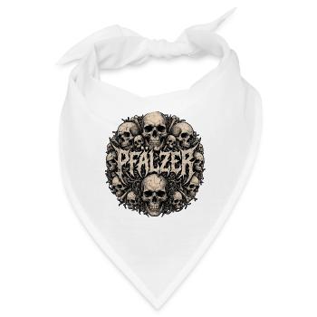 Pfälzer Death Metal Schädel - Bandana - Weiß - Vorne