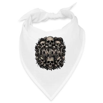 London Death Metal - Bandana - Weiß - Vorne