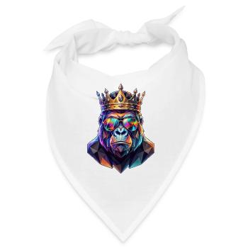 Poly Art Gorilla - Bandana - Weiß - Vorne