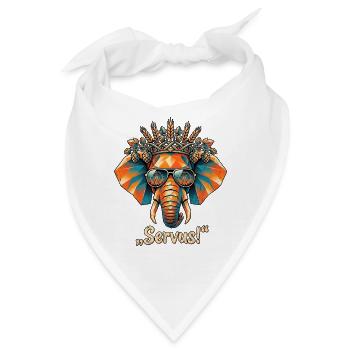 Elefant Bierzelt Hopfenkrone - Bandana - Weiß - Vorne