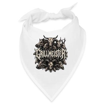 Heavy Metal Grillmeister - Bandana - Weiß - Vorne
