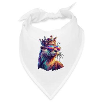 Poly Art Otter - Bandana - Weiß - Vorne