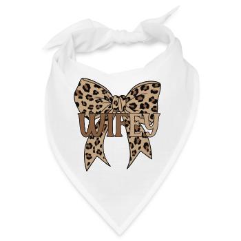 Wifey – Ehefrau & Liebe | Geschenkidee - Bandana - Weiß - Vorne