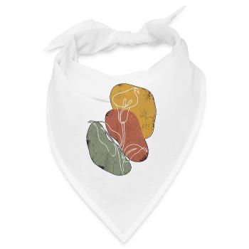 Continuous Line Calla Lilie - Bandana - Weiß - Vorne