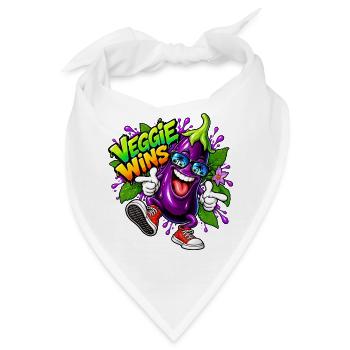 Veggie gewinnt - Bandana - Weiß - Vorne