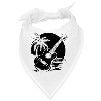 Ukulele Zeichnung - Bandana - Weiß - Vorne
