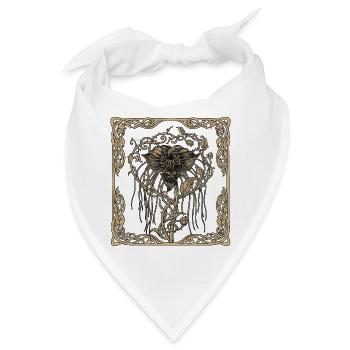 Schwarze Fledermausblume Tacca Chantrieri - Bandana - Weiß - Vorne