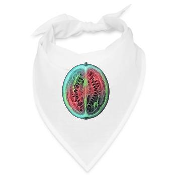 Röntgen Wassermelone - Bandana - Weiß - Vorne