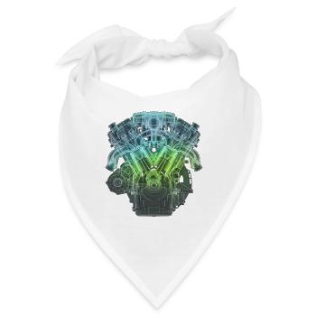 Röntgen Motor Maschine - Bandana - Weiß - Vorne