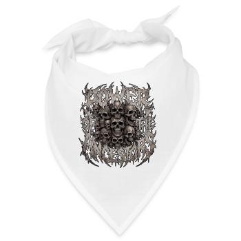 Death Metal Kraft der Ahnen - Bandana - Weiß - Vorne