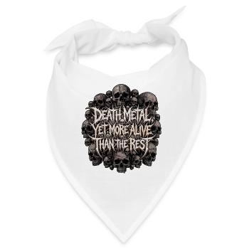 Death Metal Lebt - Bandana - Weiß - Vorne