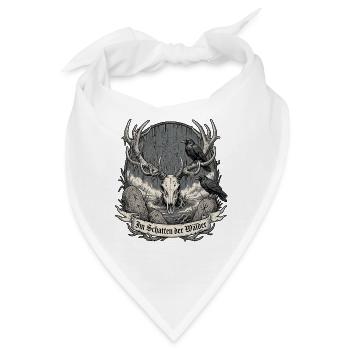Der Gehörnte im Nebelmoor - Bandana - Weiß - Vorne