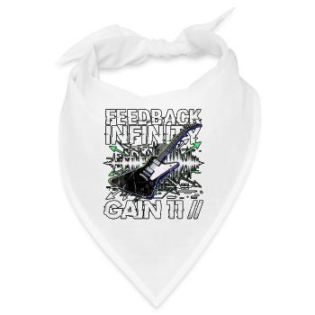 Death Metal Gitarre - Bandana - Weiß - Vorne