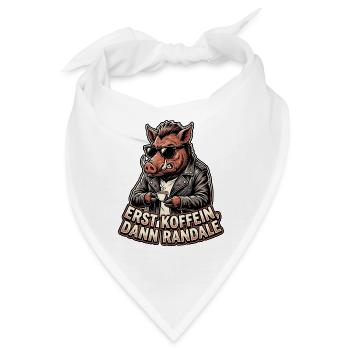 Kaffee Randale Wildschwein - Bandana - Weiß - Vorne