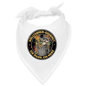Gourmet Waschbär Müll - Bandana - Weiß - Vorne