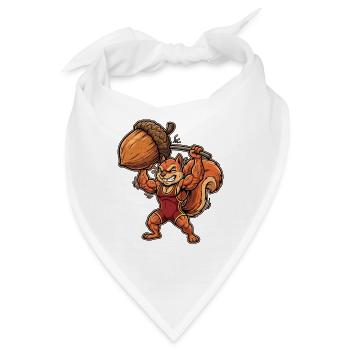 BodyBuilding Eichhörnchen - Bandana - Weiß - Vorne