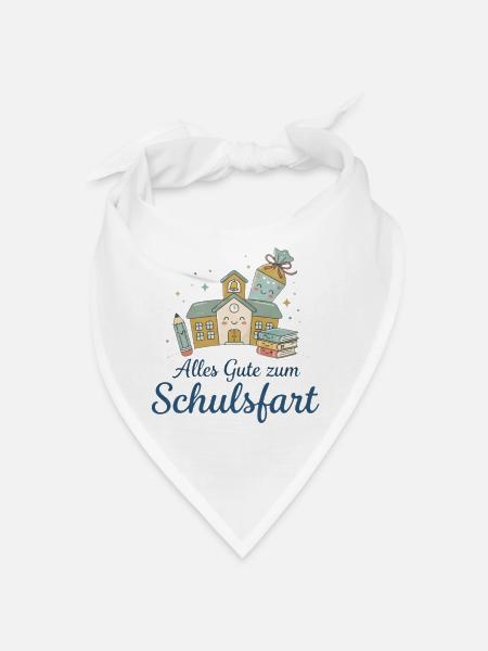 Schulstart Glücksillustration - Bandana - Weiß