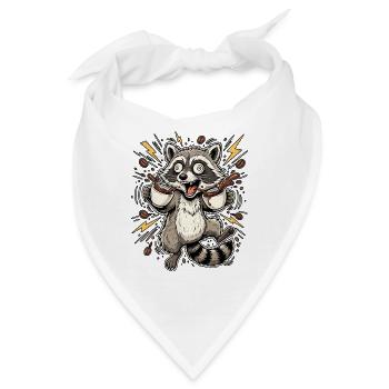 ADHS Kaffee Waschbär - Bandana - Weiß - Vorne