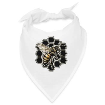 Rebellische Honigbiene - Bandana - Weiß - Vorne