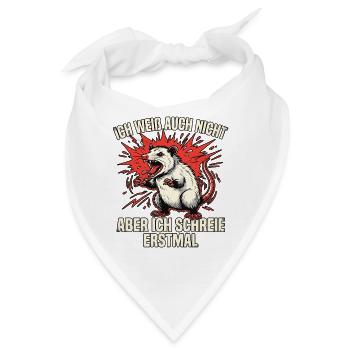 Schrei Ratte - Bandana - Weiß - Vorne