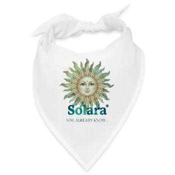 Solara Sun mit Vintage-Schrift - Bandana - Weiß - Vorne