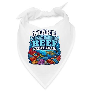 Great Barrier Reef Ozean Wildtierkunst Meereslebewesen - Bandana - Weiß - Vorne