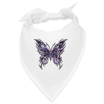 Chrom Schmetterling - Bandana - Weiß - Vorne
