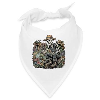 Garten Skelett - Bandana - Weiß - Vorne