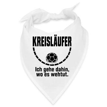 Kreisläufer Handball Shirt – Wo es wehtut - Bandana - Weiß - Vorne