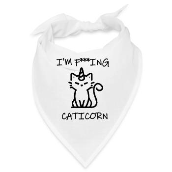 Ich bin verdammt nochmal CATICORN - Bandana - Weiß - Vorne