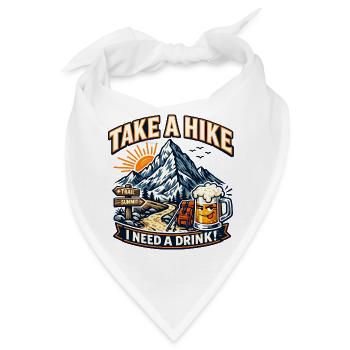 Take a Hike Genuss – Bergpfad Bier - Bandana - Weiß - Vorne